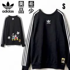 美品 希少　adidas アディダス　ディズニー　刺繍　スウェット トレフォイル