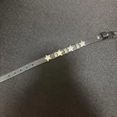 スターモチーフ レザーブレスレット ブラックのサムネイル