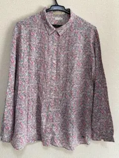 CROCODILE大きいサイズ2L花柄&刺繍入り長袖シャツ日本製♭7561のサムネイル