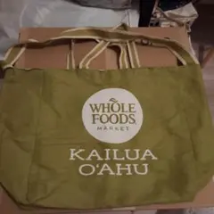 ハワイ　Whole Foods Market カイルア　エコバック