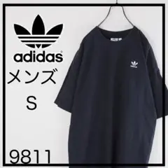 e*★様 ★美品★adidas Tシャツ S 黒　半袖　刺繍ロゴ　トレフォイル