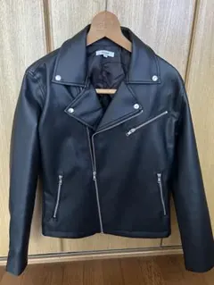 Nylaus ダブルライダースジャケット ブラック(新品、未使用)のサムネイル