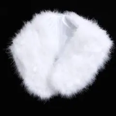 【新品】フェザーホワイト水鳥ショール　成人式 振袖に