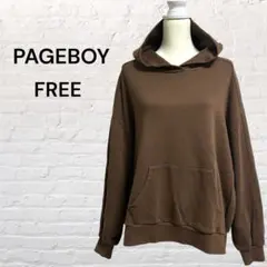 PAGEBOY スウェット パーカー ブラウン ゆるシルエット FREEのサムネイル