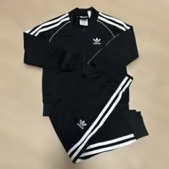 adidas アディダス　キッズ　セットアップ　ジャージ　黒