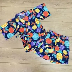 ラーゴム　フルーツ柄　甚平　キッズ　サイズM