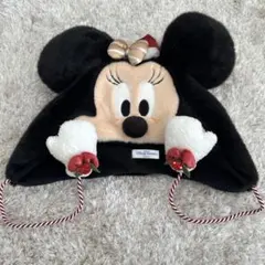 ミニーマウス 耳付き帽子 フリーサイズ