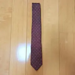無印良品 ワインレッド ヘリンボーン 細身ネクタイ