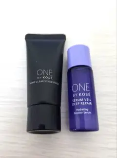 ONE BY KOSÉ ポアスクラブウォッシュ、セラムベールサンプル