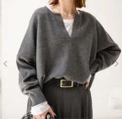 美品✨ジャーナルスタンダード カシミヤ混 MUSICカフタンプルオーバー グレー