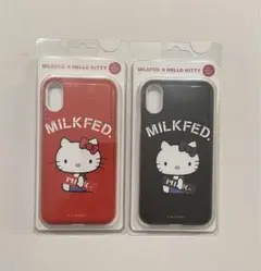 【新品・未使用】ミルクフェド ×ハローキティ・iPhoneケース・2色セットのサムネイル