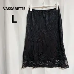 VASSARETTE バサレット L ペチコート アンダースカート 黒 レース
