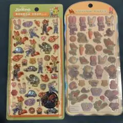 ズートピア　ボンボンドロップシール　コットンパフィー　2枚セット