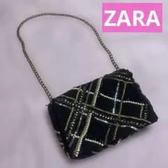 ZARA ビーズ付きクロスボディバッグ