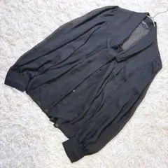 美品✨ ボナジョルナータ ボウタイブラウス シアーシャツ 黒 F 透け感 上品のサムネイル