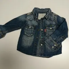 【値下げセール！】F.O.kids プレミアムデニムシャツ 90cm