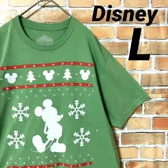 Disney ミッキーマウス ホリデーデザイン クリスマス 半袖 Tシャツ