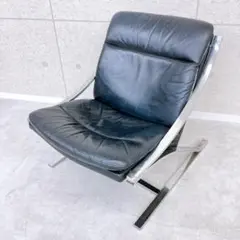カッシーナ ポール・タトル デザイン ラウンジチェア レザー × スチール ③