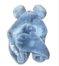 ディズニー　マフラーキャップ　ミッキーマウス　帽子　手袋　キャップミッキーフード