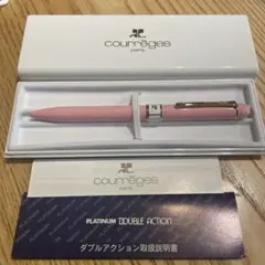 Courreges クレージュ ボールペン ピンク ケース付(黒インク切交換可)のサムネイル