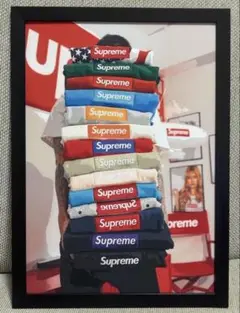 25 supreme アートポスター　アメリカンレトロ　額付き