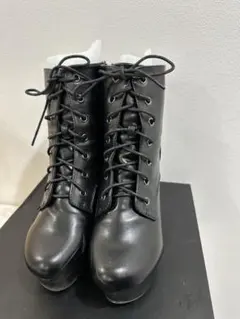 PIERRE HARDY 1210 レザーウェッジソールレースアップブーツ - メルカリ