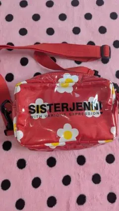 SISTER JENNI 赤 花柄 ショルダーバッグ