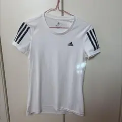 adidas ホワイト ランニングトップス 2XS