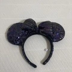 ミッキーマウス型スパンコールヘアバンド