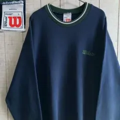 v*い様 90s Wilson USA製 リブライン スウェット アメカジ Lのサムネイル