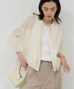 レース付きメッシュブルゾンアルページュストーリー本日までの出品です