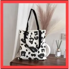 トートバッグ 肩掛け トート キャンバス　通学　ヒョウ柄　豹柄 大容量