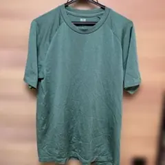 ユニクロ　UNIQLO　グリーン ドライTシャツ　メンズMサイズ