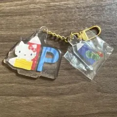 ハローキティ はらぺこあおむし アクリルキーホルダーガチャガチャのサムネイル