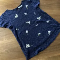 ビスコンティ　レースカットソー刺繍Tシャツチュニック　Mサイズのサムネイル