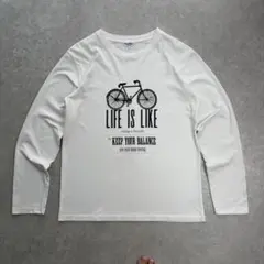 BEAMS Wear ビームス 自転車 アインシュタイン名言プリント ロンT Lのサムネイル