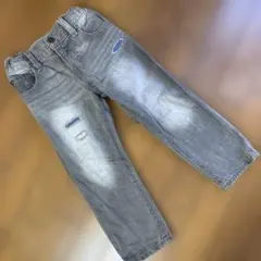 BabyGAP グレー ダメージ加工 ストレートパンツ