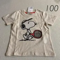 H&M 新品 スヌーピー スパンコールTシャツ 100