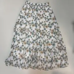 UNIQLO フラワープリント フレアスカート M