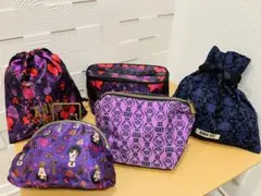 【新品】ANNA SUIがま口ポーチ 化粧ポーチ 小物ポーチ　巾着5点セット