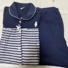 マタニティパジャマ　長袖　キルト　くまのプーさん　Disney M-L ネイビー