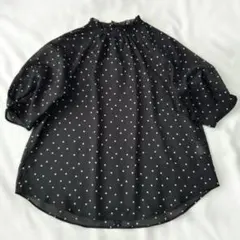 ERDEM パール ボウタイ シャツ シルク ブラック リボン モード 42 