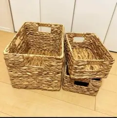ニトリ　収納バスケット　ムスカ　3個セット　オシャレ　シンプル