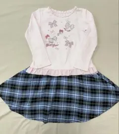 チェック　スカート　120㎝　他　おまけ　メゾピアノ　カットソー