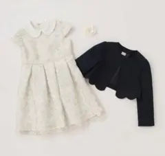 petit main 卒園式　入学式　ジャケットワンピースフォーマル3点セット