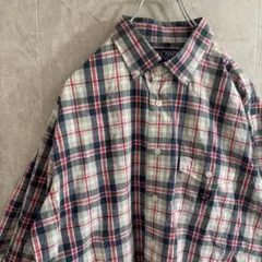 CHAPS ラルフローレン チェック柄 ボタンダウンシャツ LLサイズ