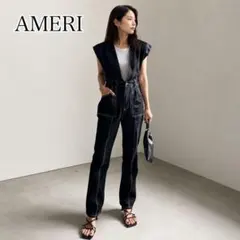 AMERI VINTAGE V NECK DENIM JUMPSUIT デニムのサムネイル