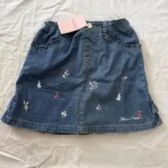 C*O様 【新品】Mezzo Piano 刺繍デニムスカート 130