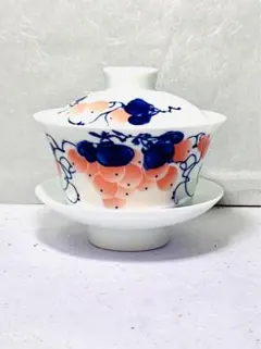 中国茶器、景徳鎮茶器食器(蓋碗•葡萄) 茶碗 有田焼き花道具茶道具紅茶台湾茶