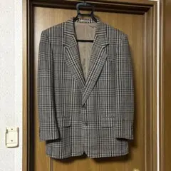 KRIZIA ベージュ×ブラウン×グレーチェック ウールジャケット